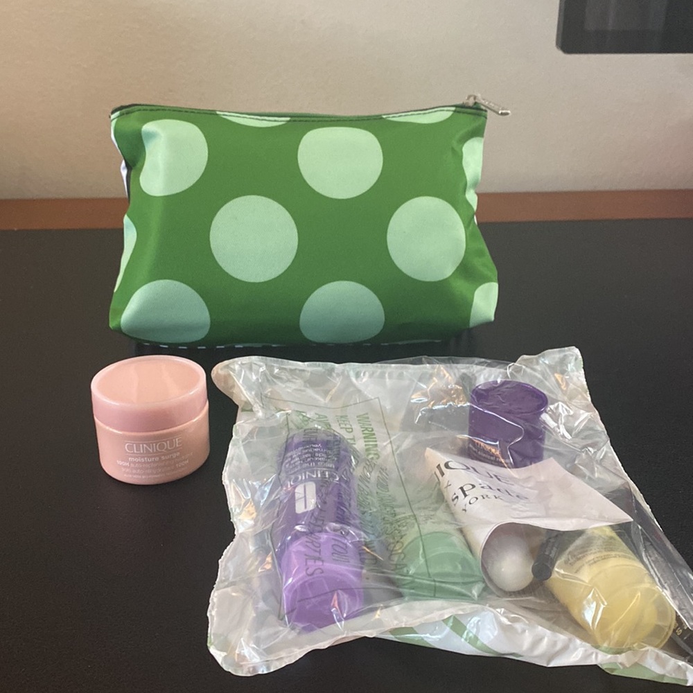 Kate spade x Clinique + 7 products and 1 oz 30 man moisture surge NEW NOT OPENED